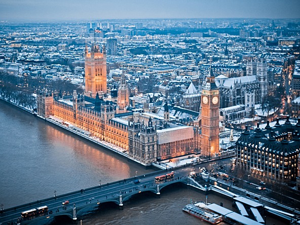 Palace of Westminster in Winter
